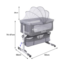 3 In 1 Travel Bed For Babies, Side Bed, Baby Cradle, Baby Bed, Baby Rocker, 6 Height Adjustable, Swing To Sleep, For Infants/Pet