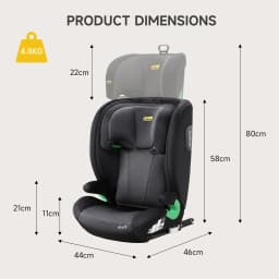 Jovikids LEON All-Round Protection High Back Booster Seat – i-Size, 100-150cm, for Infant & Child