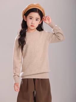 Children's Wool Sweater Pullover Autumn Winter Girls Boys Basic Mock Neck 100% Merino Wool Knitwear Kids Cashmere Thick Clothing