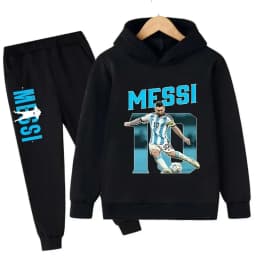 Autumn Football Star Messi Children Hoodies Sets Pants Suit 2 Pcs Sets Kids Boy Girl Clothing Casual Fashion Sports Tracksuits
