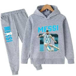 Autumn Football Star Messi Children Hoodies Sets Pants Suit 2 Pcs Sets Kids Boy Girl Clothing Casual Fashion Sports Tracksuits