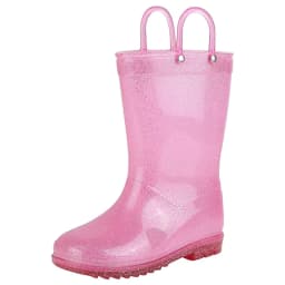 Litfun 2025 New Children Rain Boots Waterproof Non-slip Kids Shoes Rubber Boots With Easy-On Handles Soft Sole Unisex Rain Shoes