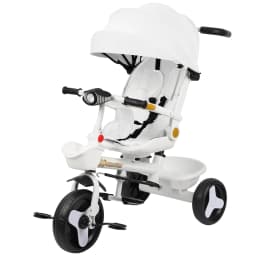 Tricycle From 10 Months, Children's Tricycle, Rotating Seat, Fold-Out Canopy With Sunshade, Cup Holder And Basket Included