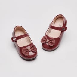 Dave Bella Children Leather Shoes Autumn Baby Girls Princess Shoes Retro Red Black Kids Shoes Anti Slip Elegant Party DB3263935