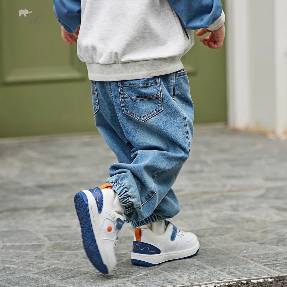 Dave Bella Children Elastic Jeans Boys Clothing Autumn Spring Kids Fashion Denim Trousers Baby Outdoors Cowboy Pants DB1260264