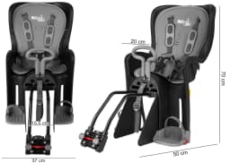 Bicycle Seat Up To 22kg Bicycle Adjustable Frame Maltrack Reverse Seat Belting
