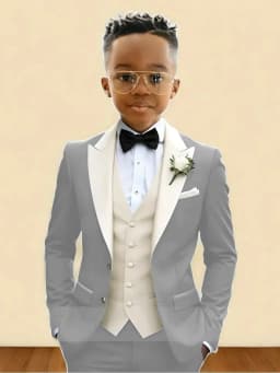 New Boys Handsome Suit Set 3 Pieces Party Wear Classy Peak Lapel Kids Forma Tuxedo Wedding Guest Clothes Plus Size Suits 2-20T
