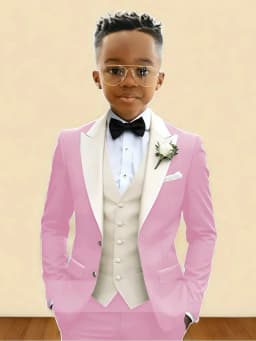 New Boys Handsome Suit Set 3 Pieces Party Wear Classy Peak Lapel Kids Forma Tuxedo Wedding Guest Clothes Plus Size Suits 2-20T