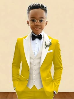 New Boys Handsome Suit Set 3 Pieces Party Wear Classy Peak Lapel Kids Forma Tuxedo Wedding Guest Clothes Plus Size Suits 2-20T