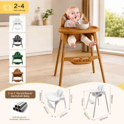 Baby High Chair for Babies 6-36 Months, Kids High Chair with Tray, Height Adjustable Feeding Chair, Easy to Clean, Safe Eating Chair for Babies and Toddlers