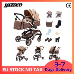 Portable Foldable 3-in-1 Baby Push Pram Stroller, Reversible Push Handle Structure, Premium Aluminium Alloy Frame, Multi-scene Travel Cart For Infant Toddler