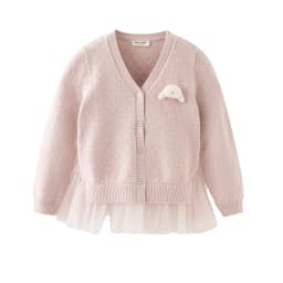 Dave Bella Children Autumn Spring Mesh Sweater Coat Girls Long Sleeve Knitted Cardigan Cute Tops Kids Outdoor Clothes DK3262709