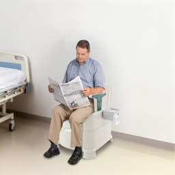 Green Bedside Commode Chair Portable Toilet with Armrests Induction Night Light Dual Black Inner Buckets Bedroom Squat Toilet Dual Use 100kg Load Capacity Anti-Odor Slow-Close Seat for Elderly Disabled Pregnant Home Bathroom RV Camping