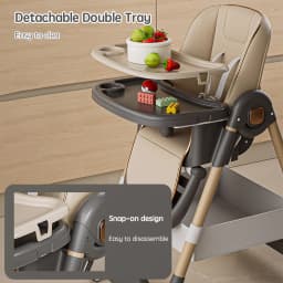PANGDUBE Baby High Chair for Feeding Reclining, Folding and Lifting Baby Eating Chair with Wheels High Chair for Babies Seats