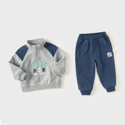 Dave Bella Kids Boy Clothes Grey Cartoon Suit 2025 Spring Autumn Pullover Sweatshirt Sport Pant Children Tracksuit DB3241665