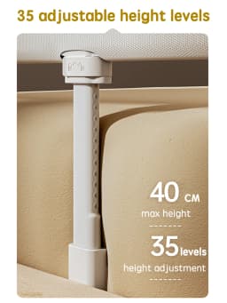 PANGDUBE Baby Bed Guardrail 2-in-1 Safety Bed Barrier Portable Bedside Sleeper with Storage Bag Adjustable Baby Nest