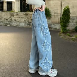 Young Kids Baggy Jeans for Girls Casual Cargo Pants Trousers Children Teenagers Outfits Autumn Baby Clothes 5 7 9 10 12 13 Years