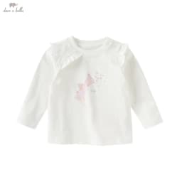 Dave Bella Children's Cotton T-shirt Summer Fashion Casual Sweet Girl's Cute Cartoon Bottoming Shirt Party Outdoor DB3252634