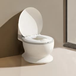 Potty Training Toilet, Realistic 1:1 Potty Training Toilet, PP Training Toilet With Sound Flush PVC Seat, Splash-Proof