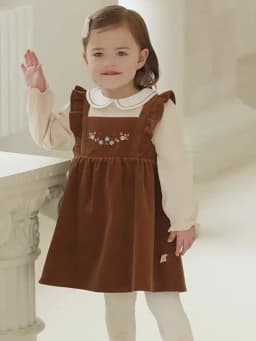 Dave Bella Children's Dress Autumn Gentle Sweet Cute Floral Girl's Fake Two-Piece Dress Party Casual Clothing Outdoor DB3253005