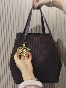 CH Tote Bag For Women Luxury Knit Monogram Handbag Fashion Shoulder Bag Elegant Large Capacity Tote Bag For Daily Commute