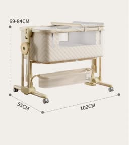 Baby Bassinet ,Soobaby 3 in 1 Baby Crib,Bassinet Bedside Crib Adjustable Portable Bed for Infant,Baby Newborn Must Have Bed
