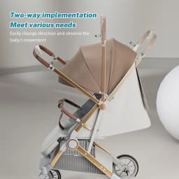 Luxury Baby Stroller Portable Travel Baby Carriage Folding Prams High Landscape Aluminum Frame Car Quick Fold for Newborn Baby