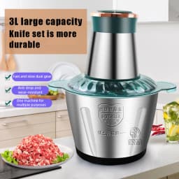 3L Electric Meat Grinder Food Processor Chopper Stainless Steel Kitchen light Machine Chopper Slicer Machine Home Grinder
