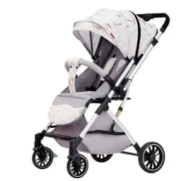 Four-wheel Baby Stroller Two-way Lightweight High-view Baby Stroller Can Sit or Lie Down Portable Travel Baby Stroller