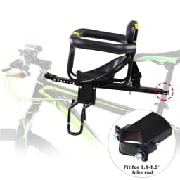 PANGDUBE Universal Front Bike Child Seat Adjustable Baby Bicycle Carrier with Safety Belt Foldable Kids Cycle Seat for Mountain