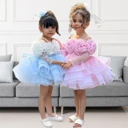KLFLGD Baby gorgeous show dress one shoulder sequins Pageant competition dress girl dress evening dress suitable baby girl skirt