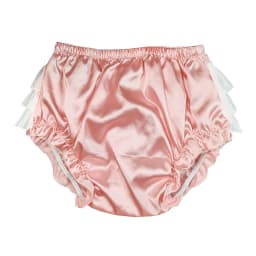 Satin Leak-proof Underwear Cover with Multiple Ruffles, With Leakage Protection, Adorable Layered Lace, Reusable, Washable