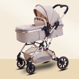 Baby Stroller: Sit-or-Lie Position, High-View Two-Way Design, Adjustable Backrest, Easy Folding, Shock Absorption, Ages 0–3