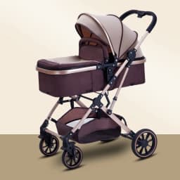 Baby Stroller: Sit-or-Lie Position, High-View Two-Way Design, Adjustable Backrest, Easy Folding, Shock Absorption, Ages 0–3