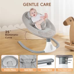 Multifunctional Electric Auto Rock Baby Cradle With Lullabies For Newborn To 18 Months Infant