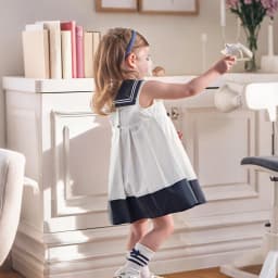 Dave Bella Girls Pure Cotton Dress Summer Elegant Sweet Children Clothes Charm Dresses Fashion Cool Party Preppy Style DB2261987