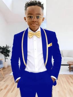 Txjojn Chic Kids Suits 2 Pieces Jacket Pants Wedding Ring Bearer Outfit Handsome Shawl Lapel Boys Suit Set For Banquet Party