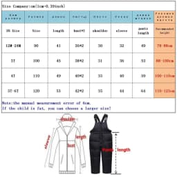 -30 Baby Winter Thickened Warm down Jacket and Jumpsuit Children Toddler Kids Clothing Set 2Pcs Girl Clothes Infant Snowsuit 1-6
