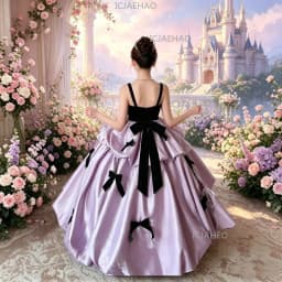 2026 Kids Princess Dress Flower Girl Wedding Gown Party Costume Birthday Banquet Children Girls Piano Performance Host Clothes