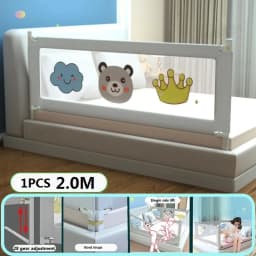 IMBABY Bed Guardrail Liftable Crib Protectors Adjustable Handrail Bed Safety Children Washable Baby Safety Bed Barrier Bumper