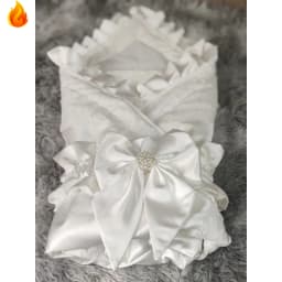 French Lace Winter Swaddle Blanket - Receiving Wrap for Newborn Baby Boys-Girls Photography Ropa De Bebe Niña 크리스마스 아기의상 Newborn