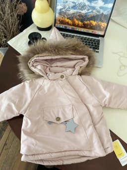 Winter Kids Jacket Children's Outerwear Coats with Big Fur Collar Boys Girls Coats Jacket Thicken Plush Warm Cotton Jacket