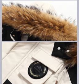 IYEAL Winter Hooded Down Jacket Warm Kids Coat Children Snowsuit Snow Toddler Girl Parka Real Fur Clothing Baby Boy Overalls