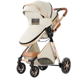 3 in 1 Stroller Light Weight Luxury Portable Baby Carriage High Landscape Four Wheel Stroller Baby Pram Parent's Careful Choice City Fashionable Cart