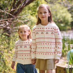 Dave Bella Children Sweater Cardigan Autumn Spring Sweater For Girls Kids Clothes Coats Cotton Elegant Casual Fashion DB3262693