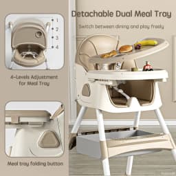 PANGDUBE Baby Feeding Chair Foldable Baby Feeding Chair Foldable Baby Feeding Seat Toddler Dining Chair Multifunctional Low Baby Play Chair