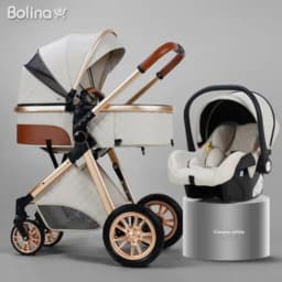 3 in 1 lightweight stroller, Good Quality Four Wheel foldable Baby Stroller With Bassinet And Car Seat,Suitable 0-3 Year Baby