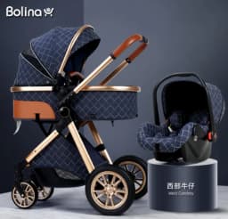 3 in 1 lightweight stroller, Good Quality Four Wheel foldable Baby Stroller With Bassinet And Car Seat,Suitable 0-3 Year Baby