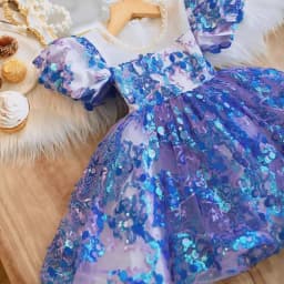 Girls' Dress Spring Piano Performance Catwalk Performance Dress High-End Princess Dress Children's Birthday Hosting Flower Girl