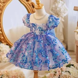 Girls' Dress Spring Piano Performance Catwalk Performance Dress High-End Princess Dress Children's Birthday Hosting Flower Girl